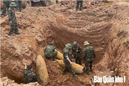 Hủy nổ an toàn 3 quả bom phát hiện tại Bắc Ninh